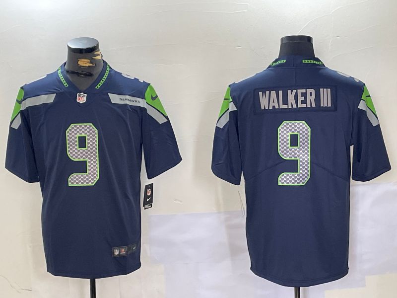 Men Seattle Seahawks #9 Walker iii Blue Second generations 2024 Nike Vapor Limited NFL Jersey style 1->indianapolis colts->NFL Jersey